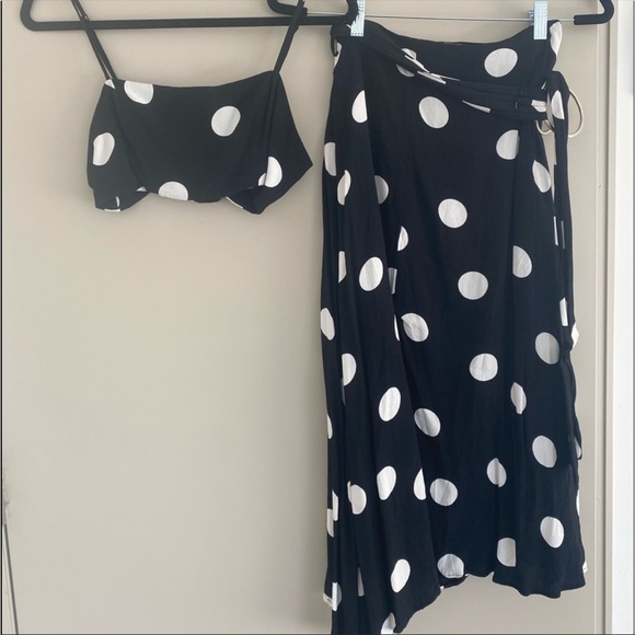 Free People Polka Dot Crop Tank & Skirt Set - Picture 6 of 16